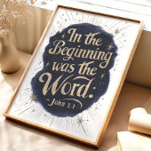 In den beginne was het Woord: Johannes 1:1 Poster