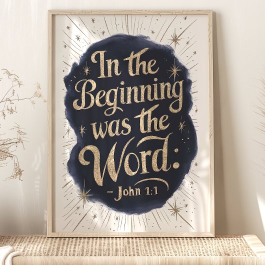 In den beginne was het Woord: Johannes 1:1 Poster