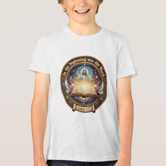 In den beginne was het Woord Tri-Blend Shirt (Voorkant)