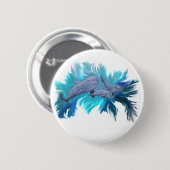 In der Delfin - Schule Ronde Button 5,7 Cm (Voorkant /achterkant)