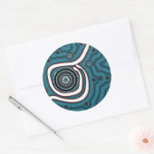 In der Mitte von Nirgendwo - midden in het midden  Ronde Sticker (Envelop)
