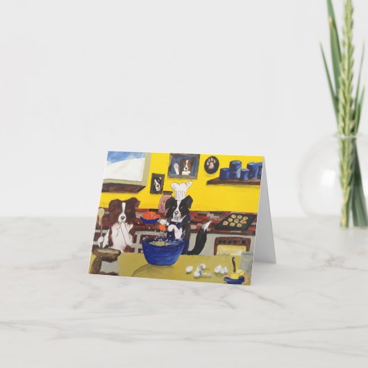 in der Weihnachtsbäckerei bei Familie Border Colli Kaart (Voorkant)