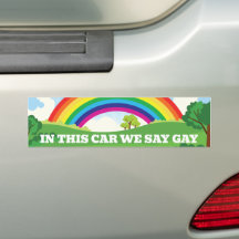 In deze auto zeggen we Gay Pride maand schattige r