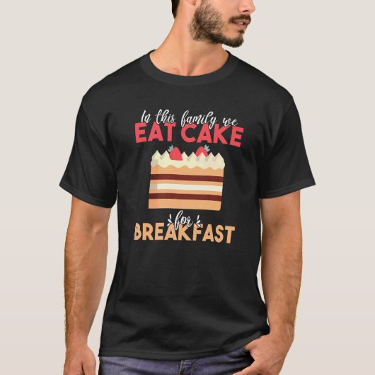 In deze familie eten we een ontbijtbuffet t-shirt (Voorkant)