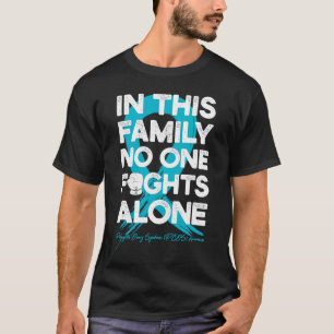 In deze familie is niemand alleen tegen polycysteu t-shirt