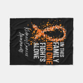 In deze familie vecht alleen Shirt nierkanker Fleece Deken (Voorkant (Horizontaal))