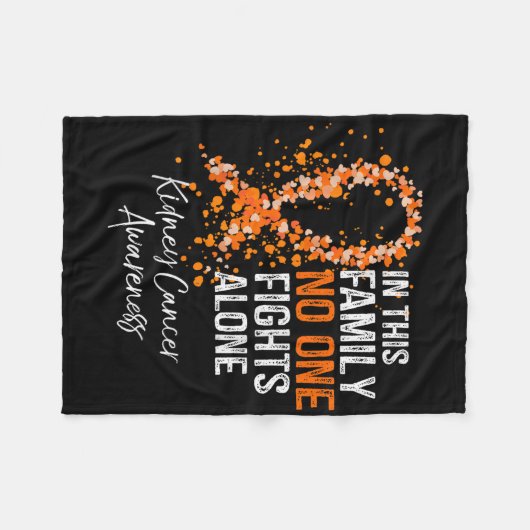 In deze familie vecht alleen Shirt nierkanker Fleece Deken (Voorkant (Horizontaal))