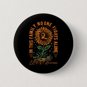 In deze familie vecht alleen tegen COPD bewustzijn Ronde Button 5,7 Cm