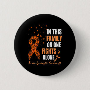 In Deze Familie Vecht Niemand Alleen Hersenaneurys Ronde Button 5,7 Cm