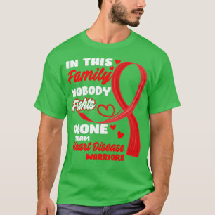 In deze familie vecht niemand alleen het hart van t-shirt