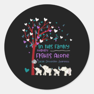 In deze familie vecht niemand alleen om zelfmoord ronde sticker
