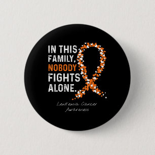 In deze familie vecht niemand alleen tegen leukemi ronde button 5,7 cm