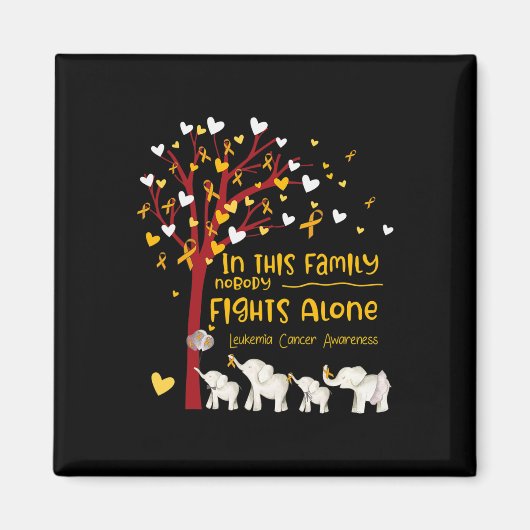 In deze familie vecht niemand tegen leukemie allee magneet (Voorkant)