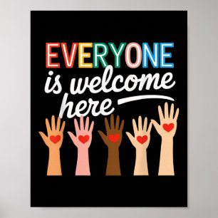 In deze kamer is iedereen welkom hier leraar Stud Poster