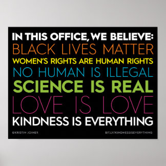 In deze Kantoor.... Kindheid is alles teken Poster