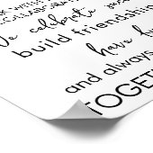 In deze Kantoor zijn we een team - Inspirerend wer Poster (Hoek)