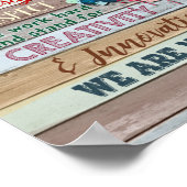 In deze Kantoor zijn we een teamboom kleurrijk Poster (Hoek)