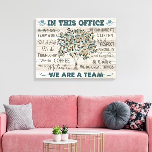 In deze Kantoor zijn we team, Kantoor Canvas Art (Insitu (Woonkamer))