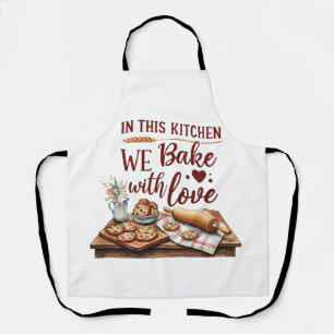 In deze keuken bakken we met liefde - koekjes schort
