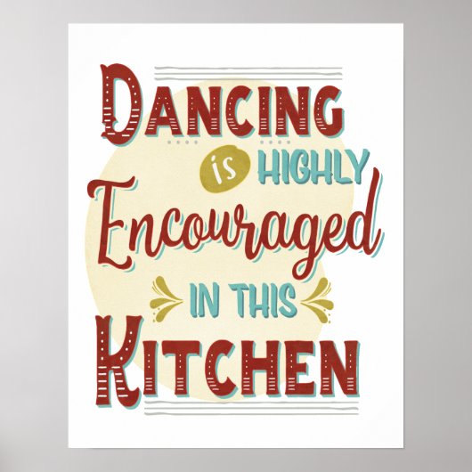 In deze keuken wordt het dansen sterk aangemoedigd poster (Voorkant)