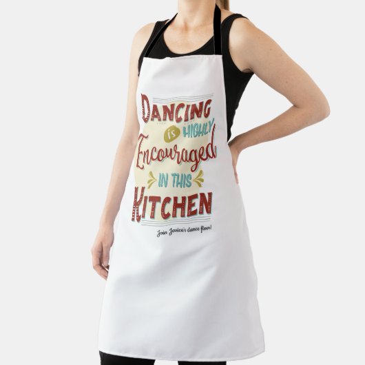 In deze keuken wordt het dansen sterk aangemoedigd schort (Insitu)