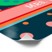 In deze klas citaat Gepersonaliseerd leraar Floral Perfect Poster (Hoek)