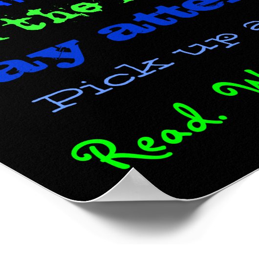 In deze klas, hou van elkaar... lach veel, ... poster (Hoek)