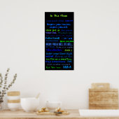 In deze klas, hou van elkaar... lach veel, ... poster (Keuken)