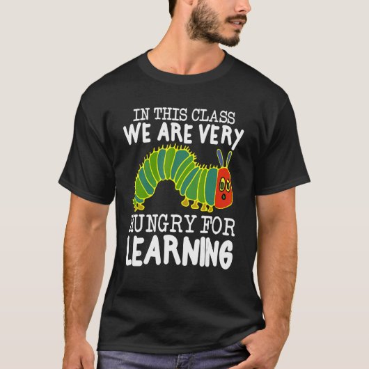 In deze klasse zijn we erg benieuwd naar leren t-shirt (Voorkant)