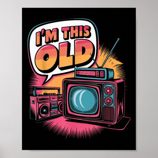 In deze oude retro iconen meme poster (Voorkant)