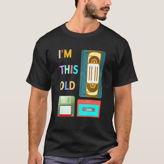 In deze oude - retro VHS cassette tape diskette T-shirt (Voorkant)