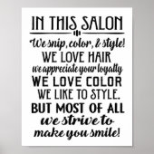 In deze salon regels poster (Voorkant)