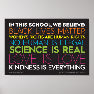 In deze school... Kindheid is alles teken Poster