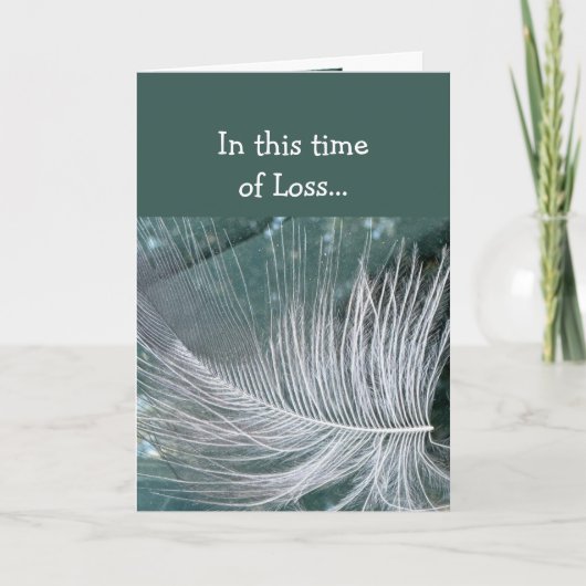 In deze tijd van verlies, Schrift Gods vrede Kaart (Voorkant)