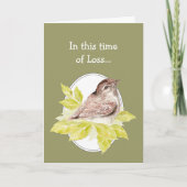 In deze tijd van verlies, Schriftcomfort  Vogel Kaart (Voorkant)