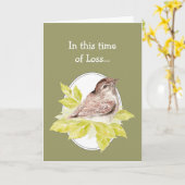 In deze tijd van verlies, Schriftcomfort  Vogel Kaart (Gele Bloem)