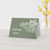 In deze tijd van verlies, troost de Schrift Tree L Kaart (Gele Bloem)