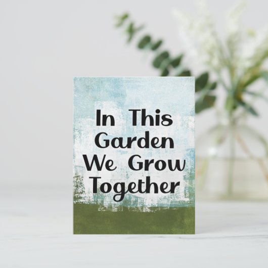 In deze tuin kweken we Wenskaart Kaart (Staand voorkant)