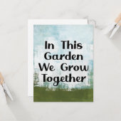 In deze tuin kweken we Wenskaart Kaart (Voorkant / Achterkant in situ)