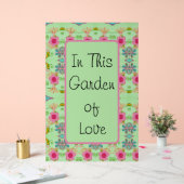 In deze tuin van de liefde acryl bord (Huwelijk)