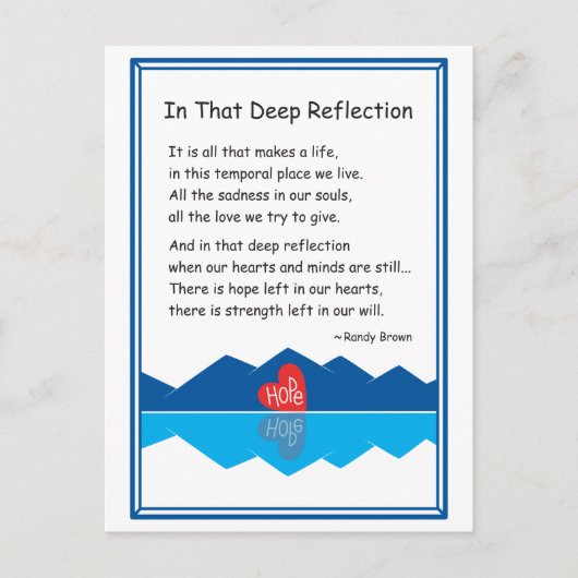 In die diepe reflectie 2_ briefkaart (Voorkant)