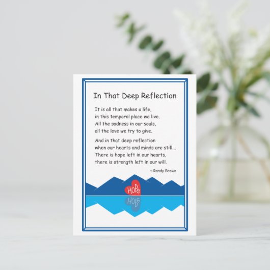 In die diepe reflectie 2_ briefkaart (Staand voorkant)