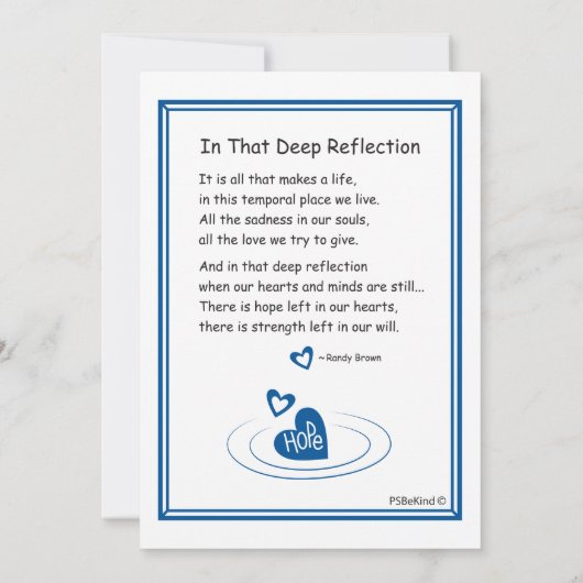 In die diepe reflectie 3_Flat Card 5"x7" Aankondiging (Achterkant)