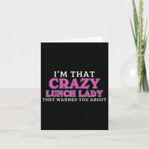 In die gekke lunch Lady School Cafetaria Worker F Kaart