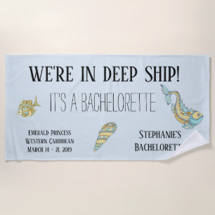 In diep schip Het is een vrijgezellenfeest Aangepa Strandlaken