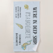 In diep schip Het is een vrijgezellenfeest Aangepa Strandlaken (Voorkant)