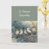 In diepe sympathie Waterverf Vreedzame Vogels Kaart (Gele Bloem)