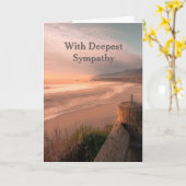In diepste sympathie lucht wolken Lake Beach Kaart (Gele Bloem)