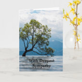 In diepste sympathie wolken boven Lake Tree Mounta Kaart (Gele Bloem)