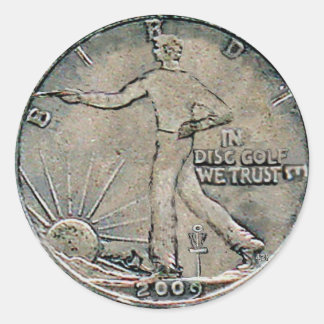 In Disc golf vertrouwen we Ronde Sticker